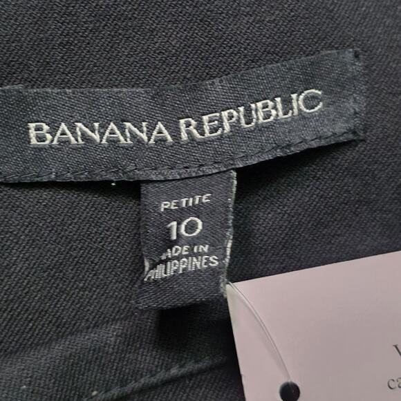 Banana Republic Black Stretch Square Neck Sheath Dress Women’s Petite 10 NWT - Picture 3 of 8